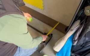 space behind golf impact screen