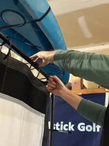 hanging a golf simulator impact screen
