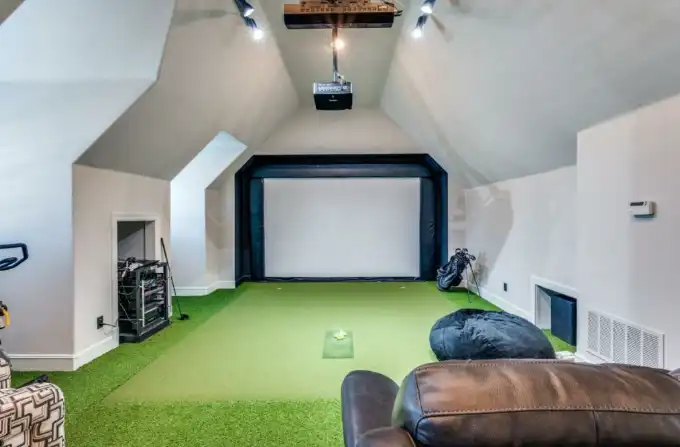 attic golf simulators
