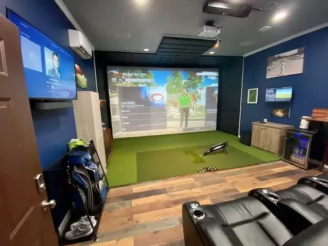 attic golf simulator