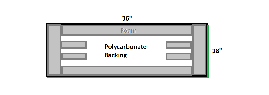 Divot action hitting strip foam