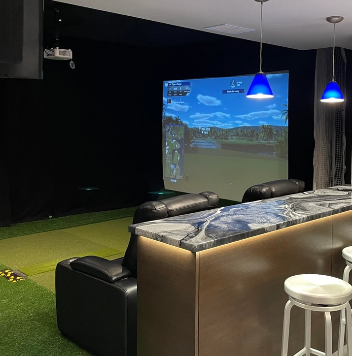 Golf themed man cave