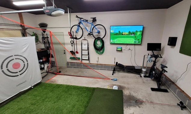 budget man cave golf simulator