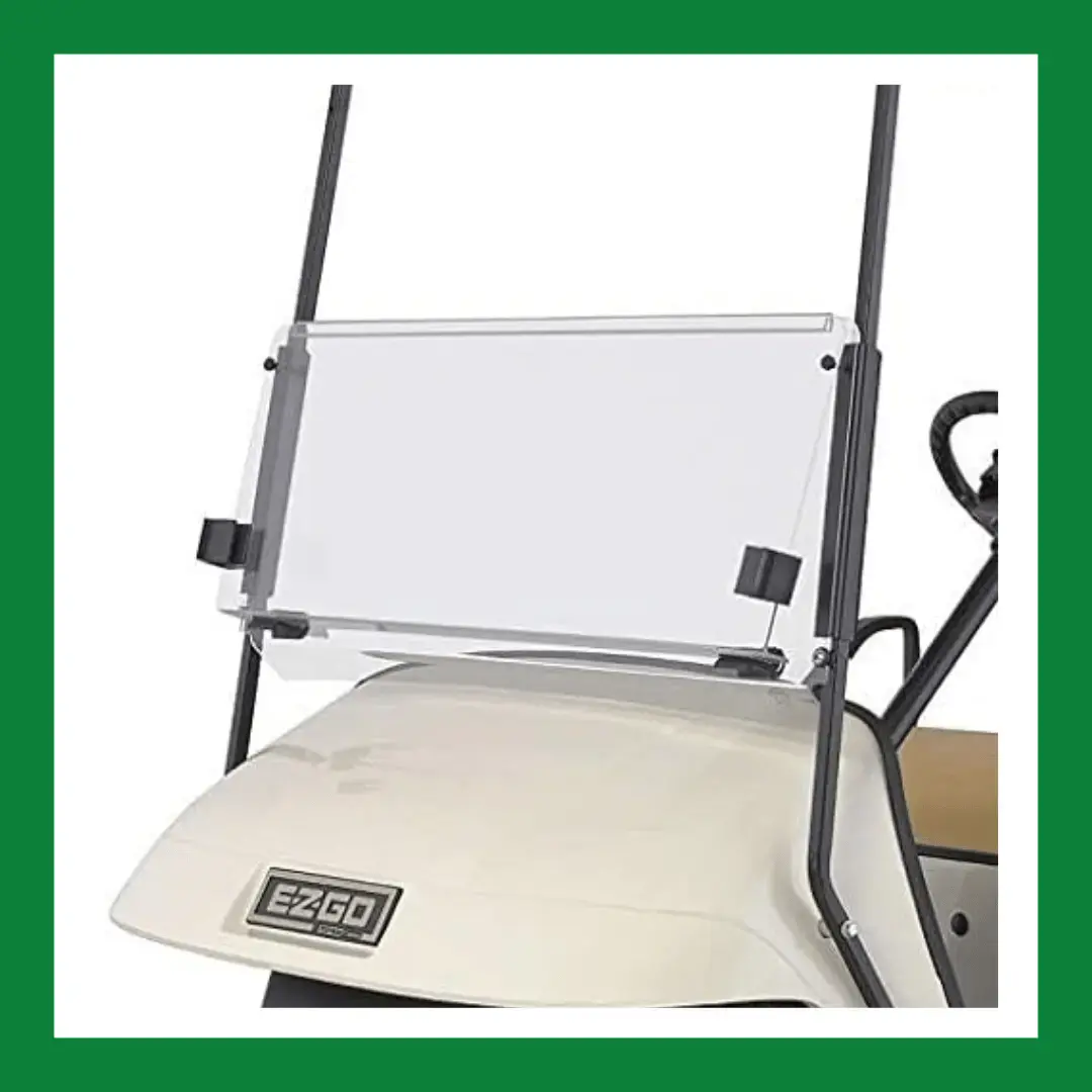 EZGO TXT Clear Fold Down Impact Resistant Golf Cart Windshield