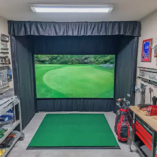 Garage Golf Simulator Setup