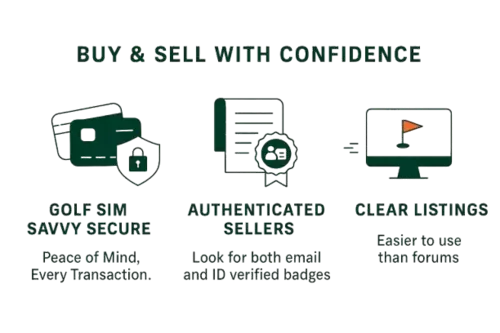 buy and sell used golf simulators with confidence