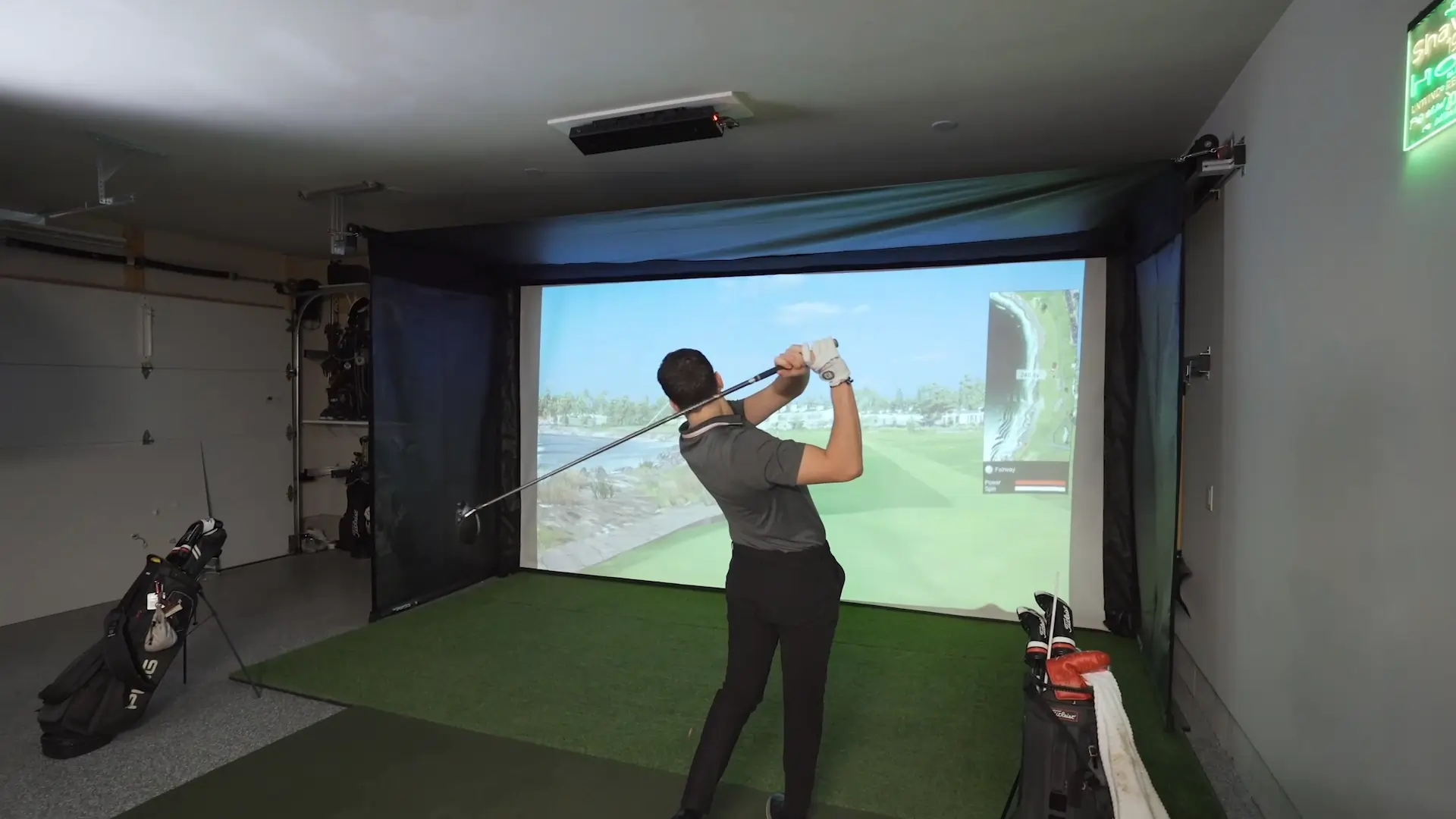 hang golf impact screen