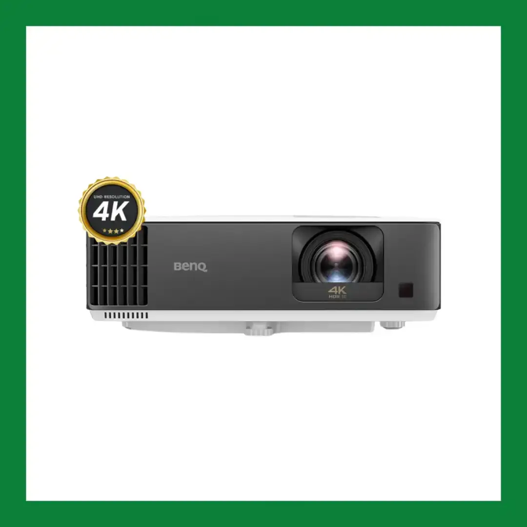 Complete retractable golf simulator setup with PC and projector