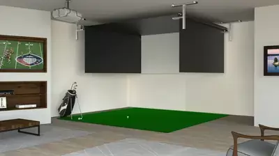 retractable golf impact screen and enclosure