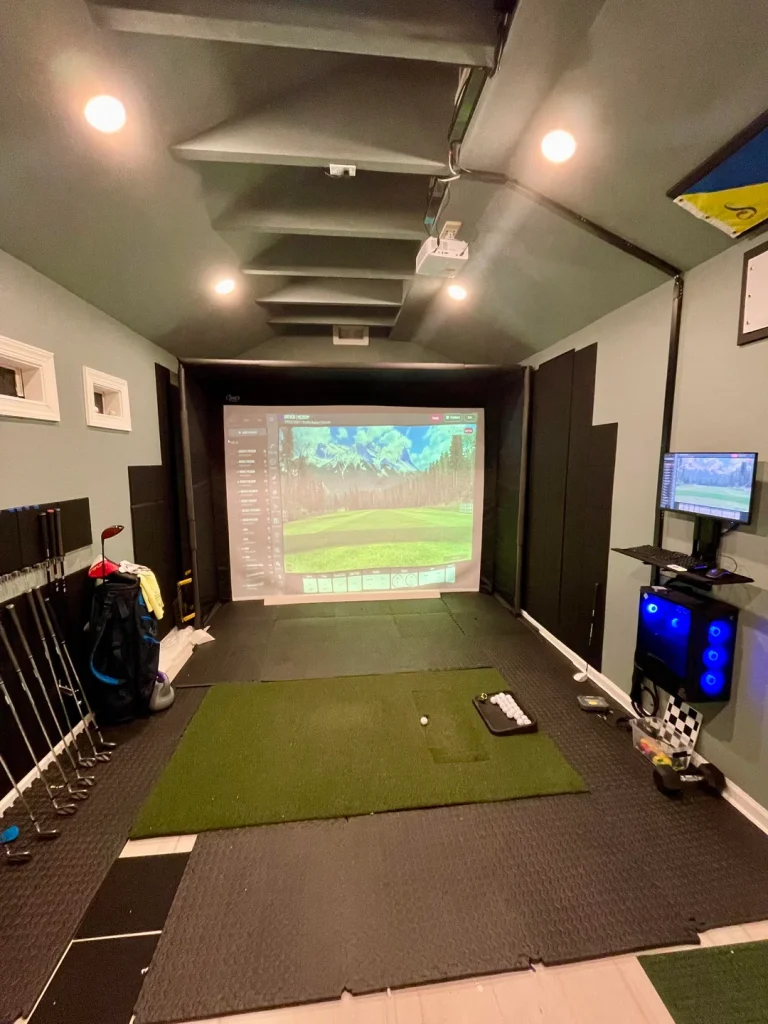 golf simulator shed