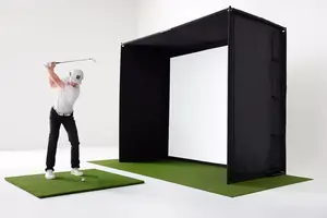 golf simulator impact screen and enclosure