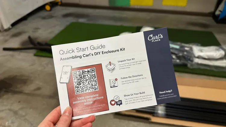 golf simulator enclosure instructions