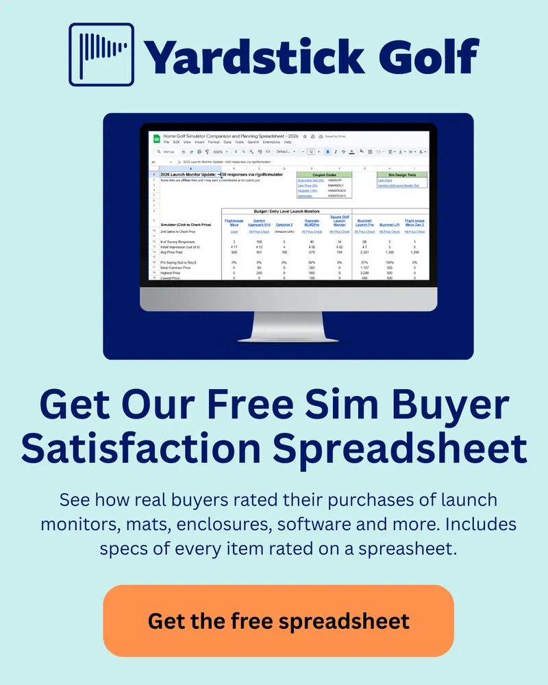 Download Golf Simulator Comparison Sheet