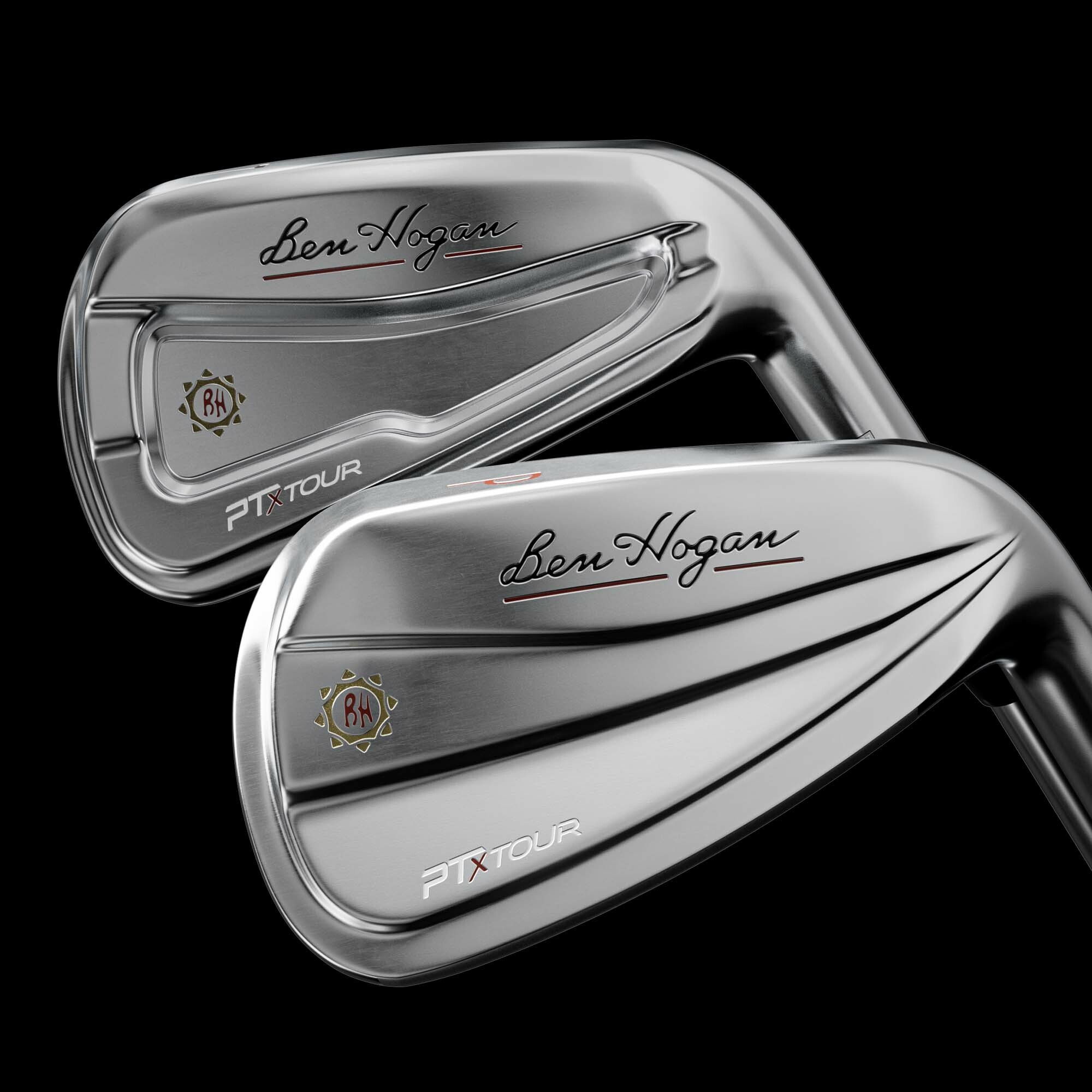 Ben Hogan PTx Tour irons — long iron and short iron showing the combo-set construction