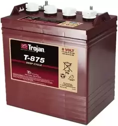 Trojan T-875 8 volt golf cart battery