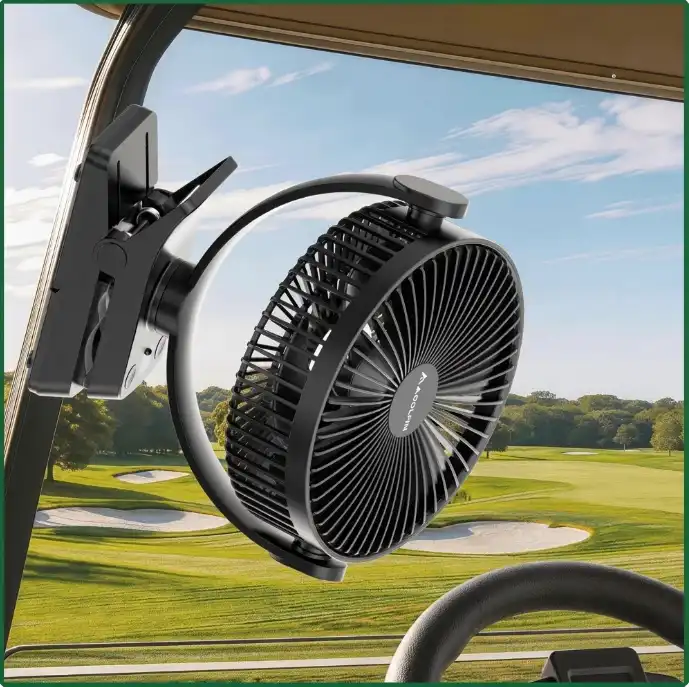 MAGOLFIN magnetic golf cart fan 2-pack
